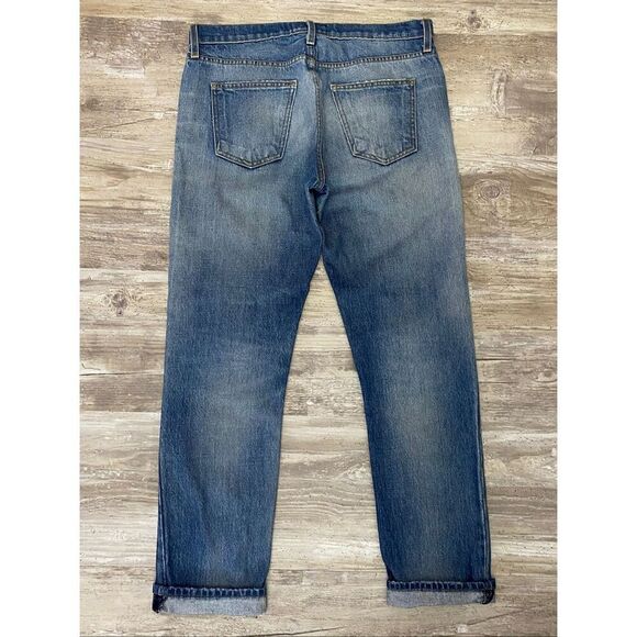 Current/Elliot Slouchy Skinny Zephyr Destroyed Jeans Cuffed Rolled Women’s Sz 10 - Picture 6 of 7